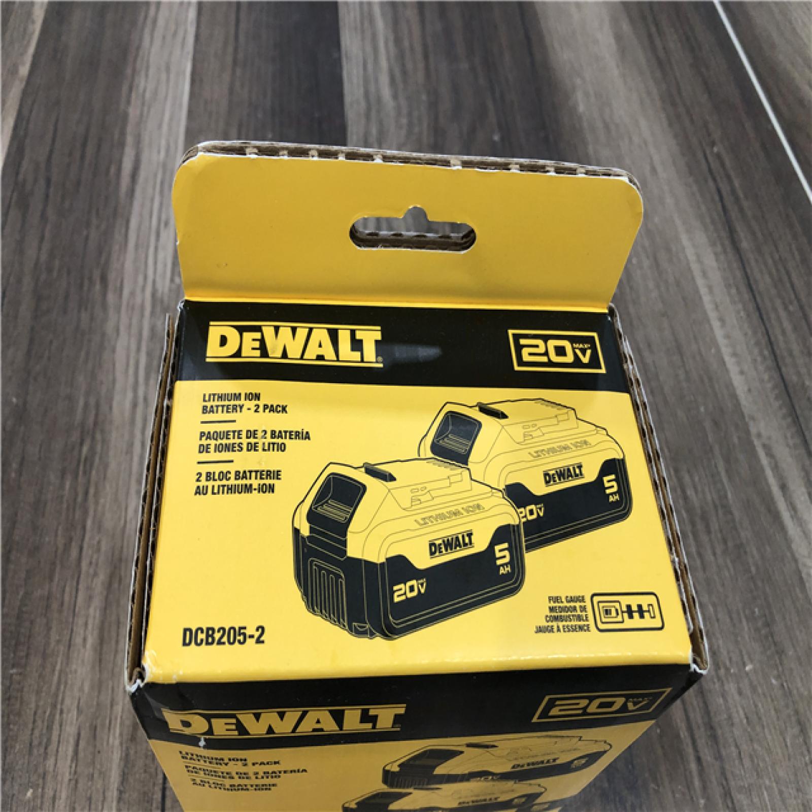 NEW- DEWALT 20V MAX Lithium-Ion 5.0Ah Battery (2-Pack)