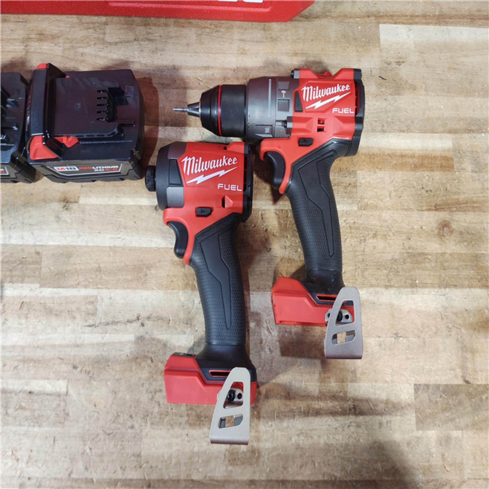 HOUSTON LOCATION - AS - IS Milwaukee FUEL 18V Lithium-Ion Brushless Cordless Hammer Drill and Impact Driver Combo Kit