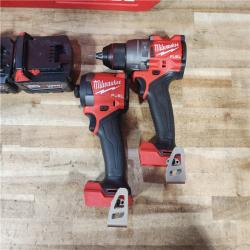HOUSTON LOCATION - AS - IS Milwaukee FUEL 18V Lithium-Ion Brushless Cordless Hammer Drill and Impact Driver Combo Kit