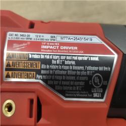 AS-IS Milwaukee FUEL 12V Lithium-Ion Brushless Cordless 1/4 in. Hex Impact Driver (Tool-Only)