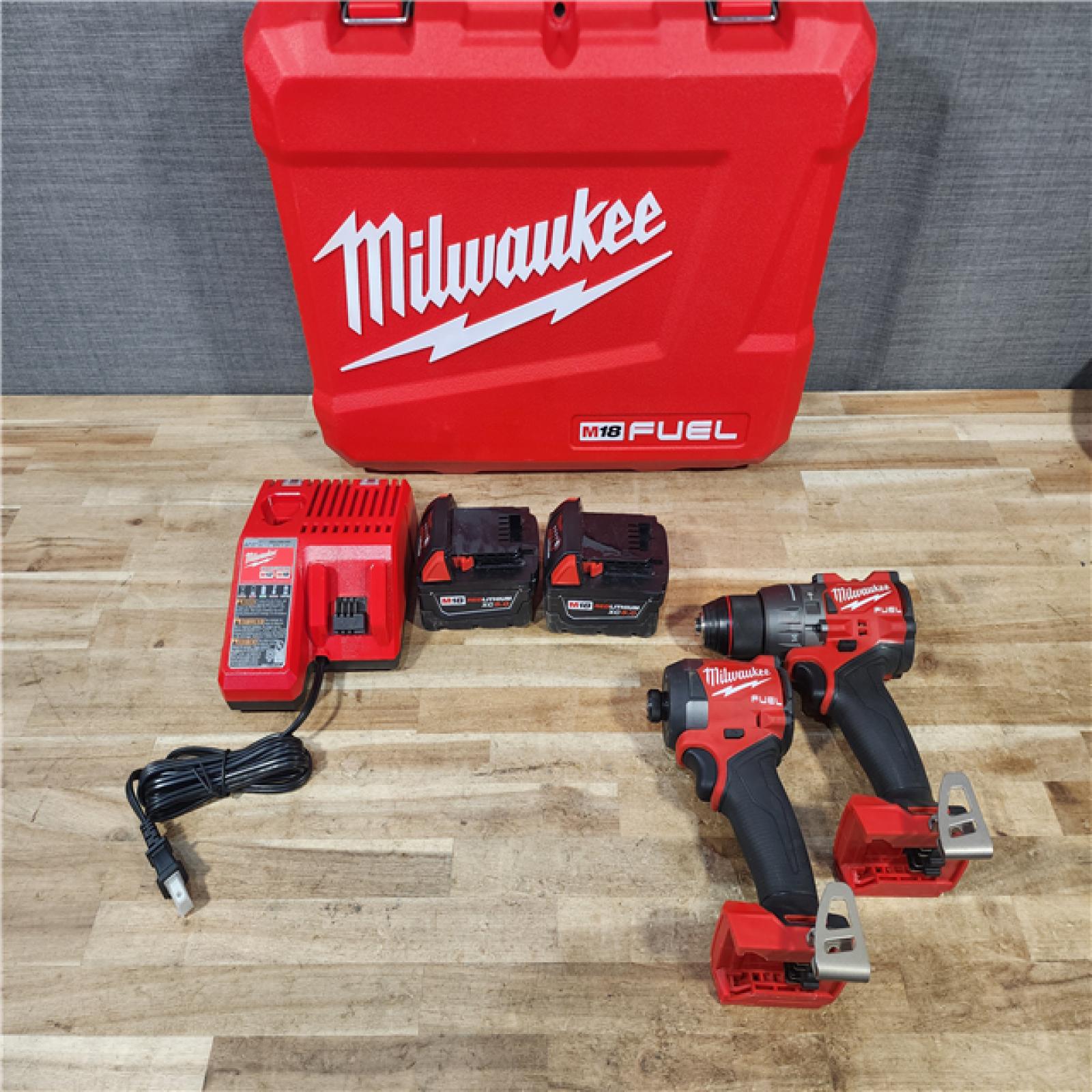 HOUSTON LOCATION - AS - IS Milwaukee FUEL 18V Lithium-Ion Brushless Cordless Hammer Drill and Impact Driver Combo Kit