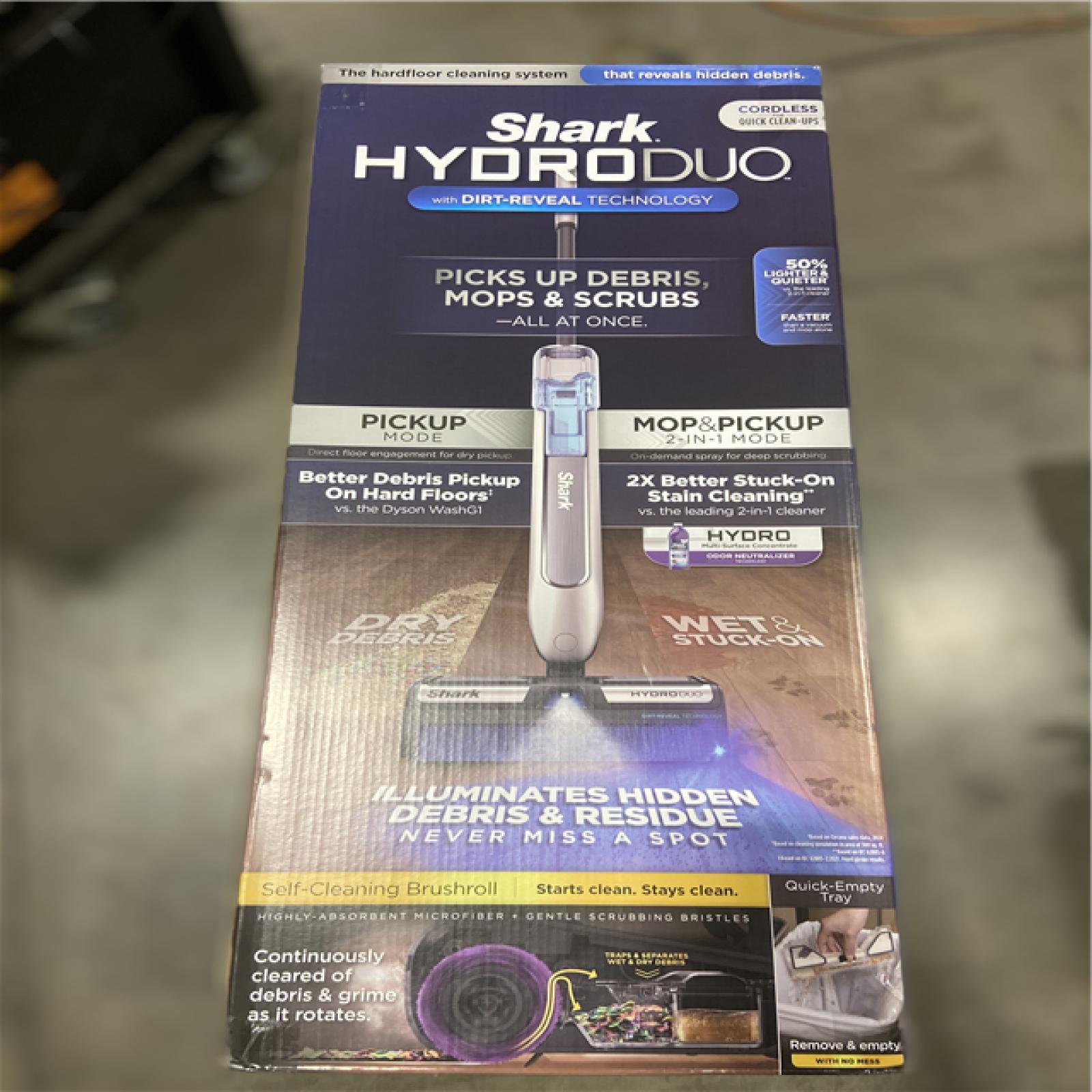 NEW! - Shark HydroDuo w/Dirt-Reveal Bagless Cordless Wet and Dry HEPA Filter Stick Vacuum for Hard Floors,Mops and Scrubs in Metallic