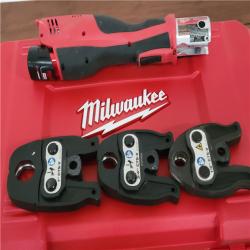 California AS-IS Milwaukee M12 Force Logic Press Tool Kit  Includes (2) Batteries  Charger & Hard Case