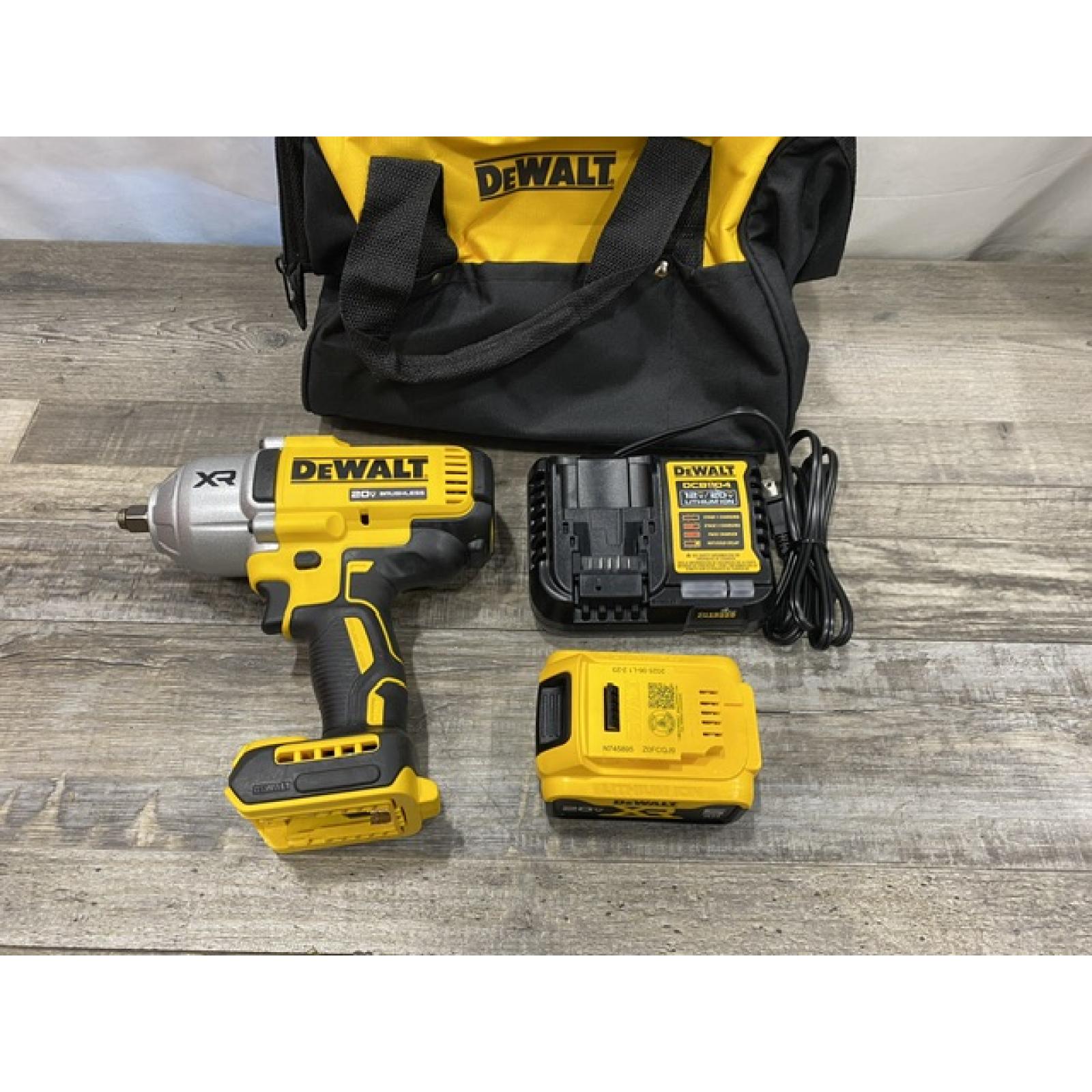 AS-IS DEWALT 20V MAX Lithium-Ion Cordless 1/2 in. Impact Wrench Kit