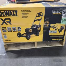 Dallas Location - As-Is DEWALT 2x20V MAX 21 in.Lawn Mower Kit with (2) 10 Ah Batteries and Chargers