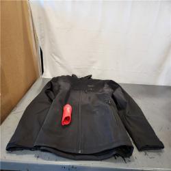 AS-IS- Men's Medium M12 12V Lithium-Ion Cordless TOUGHSHELL Black Heated Jacket (Jacket and Charger/Power Source Only)