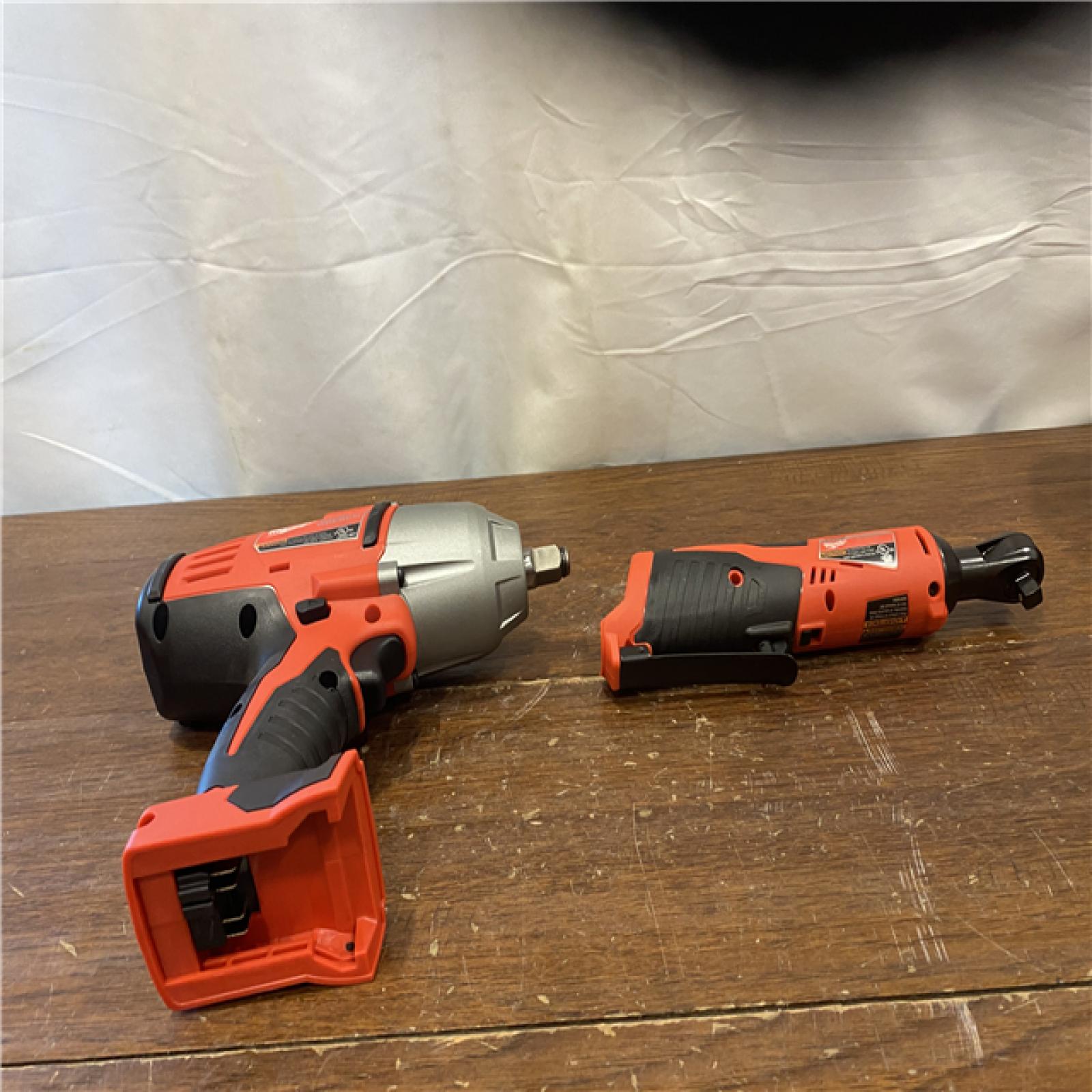 AS-IS M18/M12 12/18V Lithium-Ion Cordless 3/8 in. Ratchet and 1/2 in. Impact Wrench with Friction Ring Combo Kit