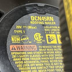AS-IS DEWALT 20V MAX Lithium-Ion 15-Degree Electric Cordless Roofing Nailer Kit