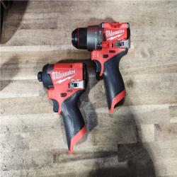 HOUSTON LOCATION - AS-IS Milwaukee FUEL 12-Volt Lithium-Ion Brushless Cordless Hammer Drill and Impact Driver Combo Kit