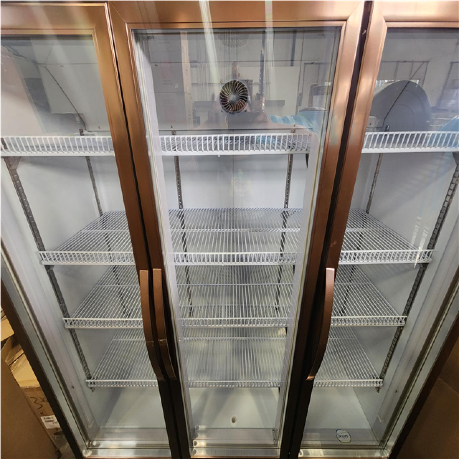 Phoenix AS-IS VEVOR Commercial Refrigerator,Display Fridge Upright Beverage Cooler, Glass Door with LED Light for Home, Store, Gym or Office, (35 cu.ft. Triple Swing Door)