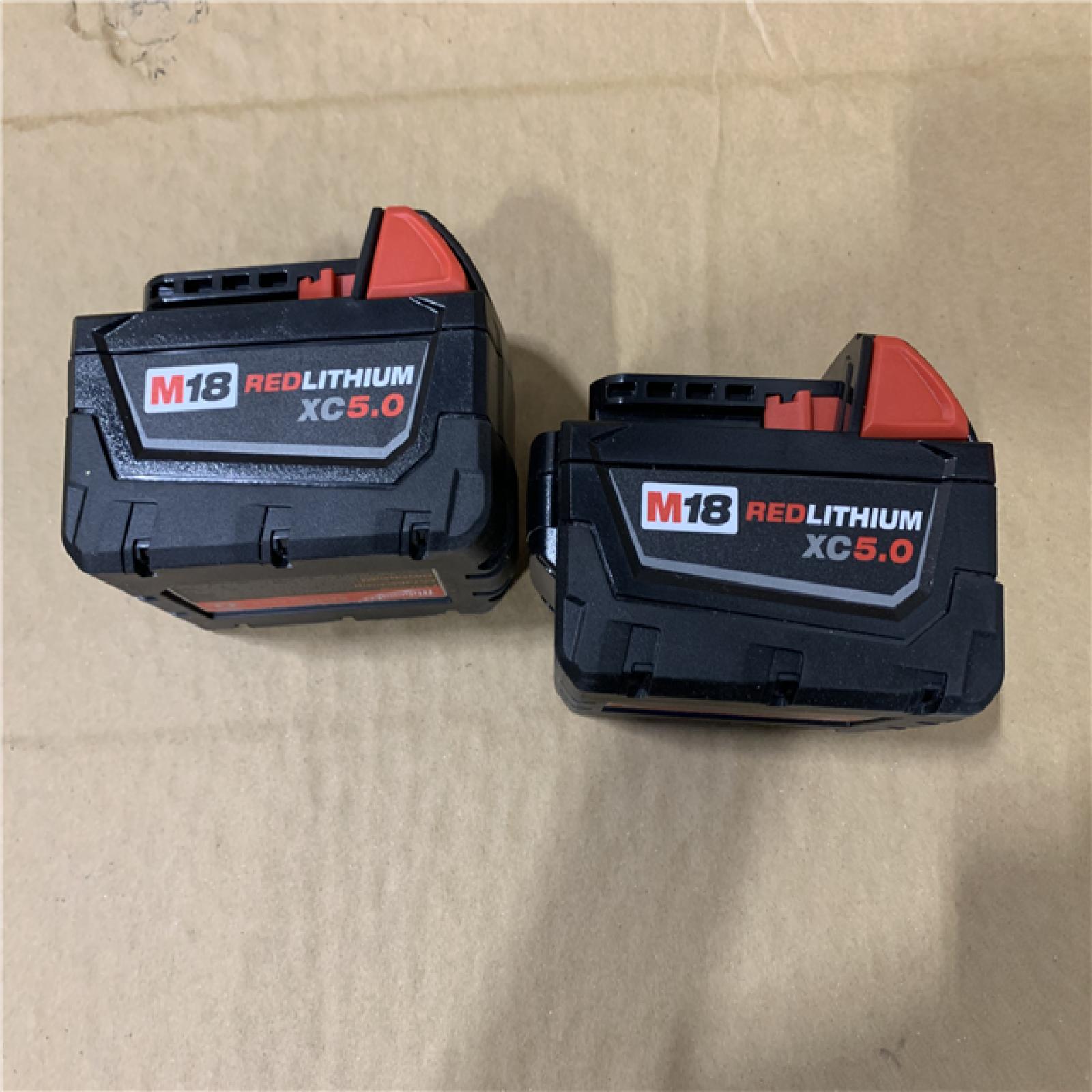 AS-IS - M18 18-Volt Lithium-Ion XC Starter Kit with Two 5.0Ah Batteries and Charger