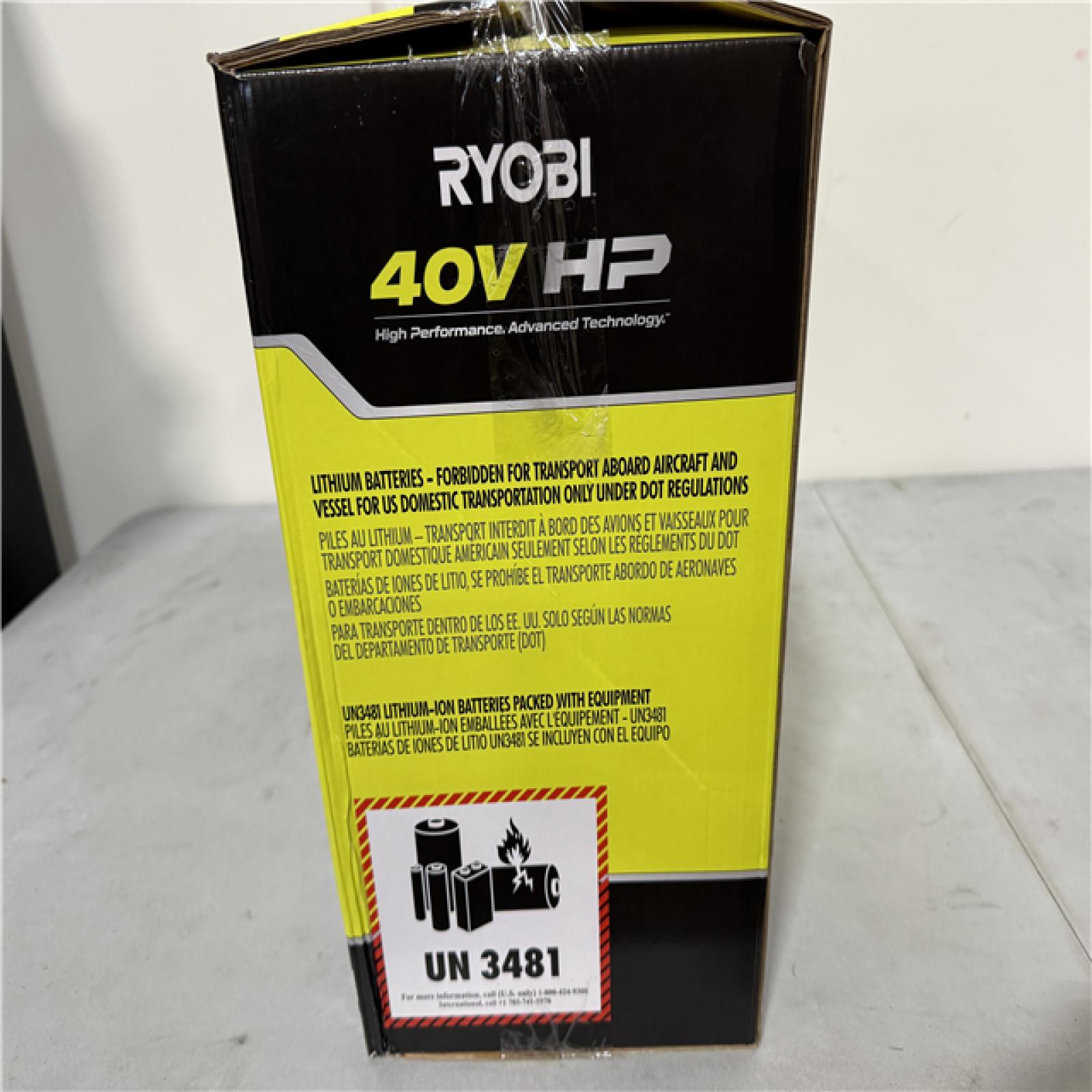 CALIFORNIA NEW RYOBI 40V CORDLESS JET FAN BLOWER, INCLUDES 2 BATTERIES & CHARGER