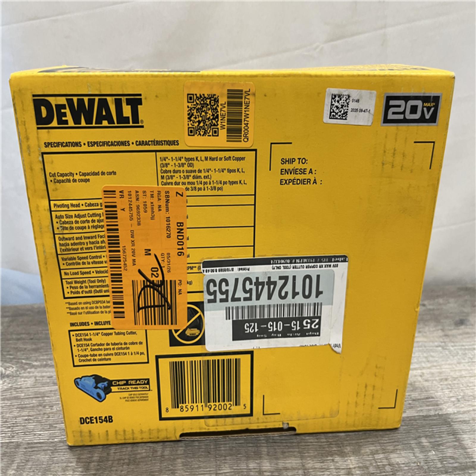 NEW - DEWALT 20-Volt MAX XR Copper Cutter (Tool Only)
