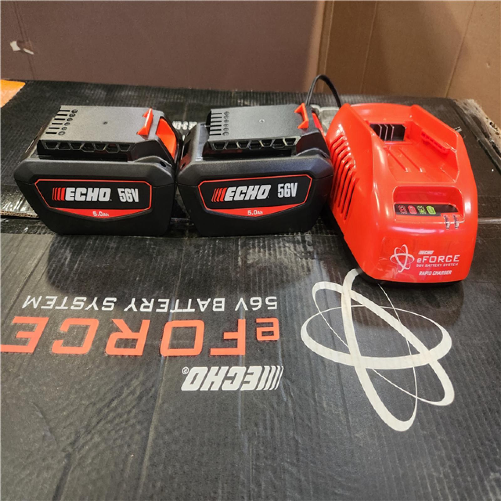 Phoenix ECHO 56V 21 in. Cordless Battery 3-in-1 Walk Behind Self-Propelled Lawn Mower w/ (2) 5Ah Batteries and Rapid Charger
