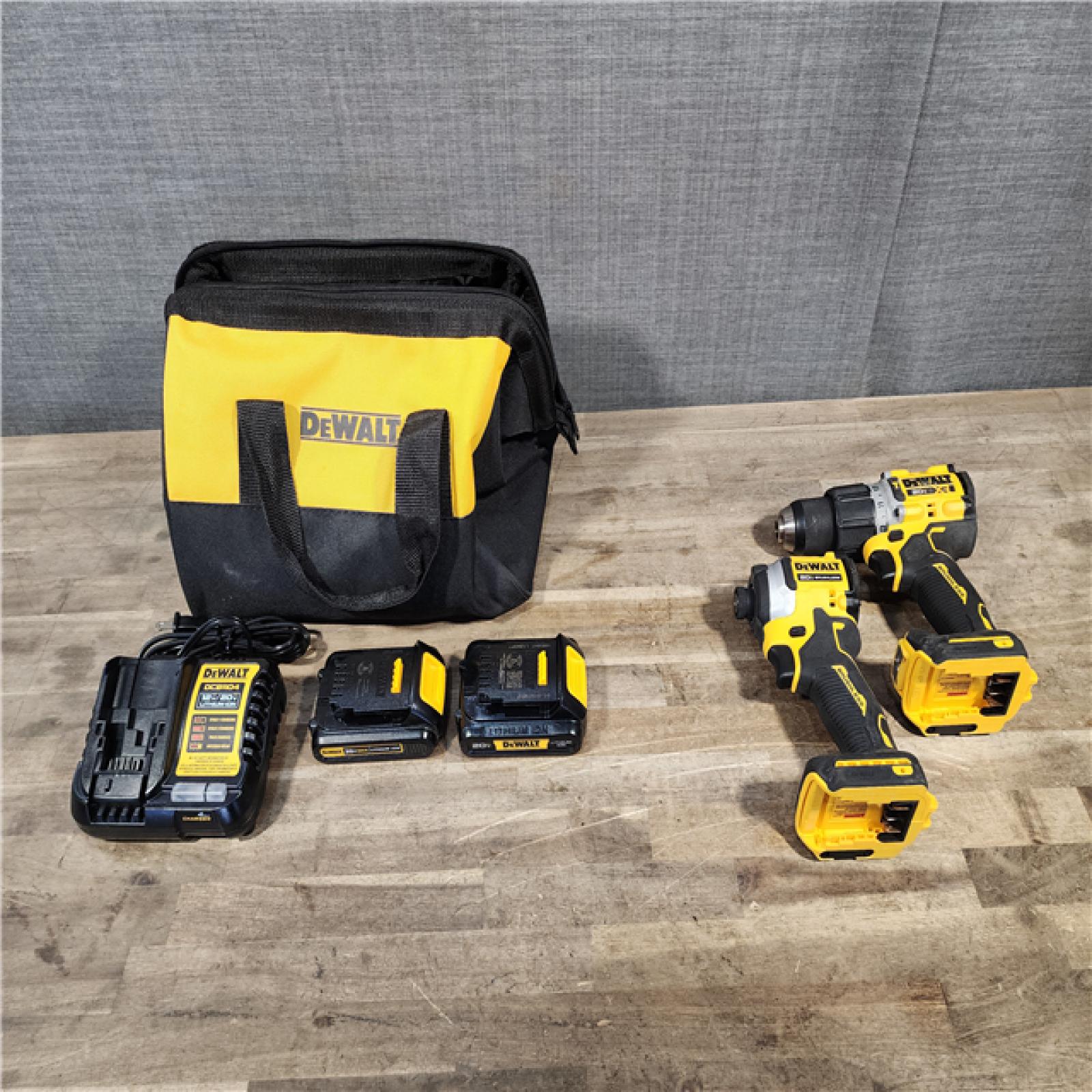 HOUSTON LOCATION - AS-IS DEWALT 2 TOOL COMBO KIT W/ (2) BATTERY & CHARGER