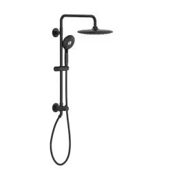 DALLAS LOCATION - NEW! American Standard Spectra Versa 4-Spray Round 24 in. Wall Bar Shower Kit with Hand Shower 1.8 GPM in Matte Black (Lot of 2)