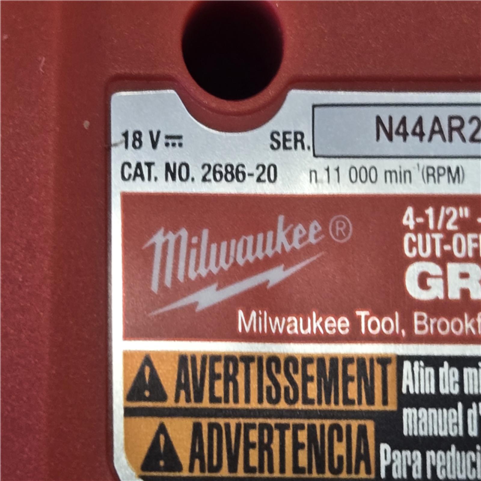 AS-IS Milwaukee 18V Cordless 4-1/2 in./5 in. Grinder (Tool-Only)