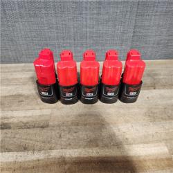 HOUSTON LOCATION - AS-IS MILWAUKEE BATTERY PACK QTY - 15