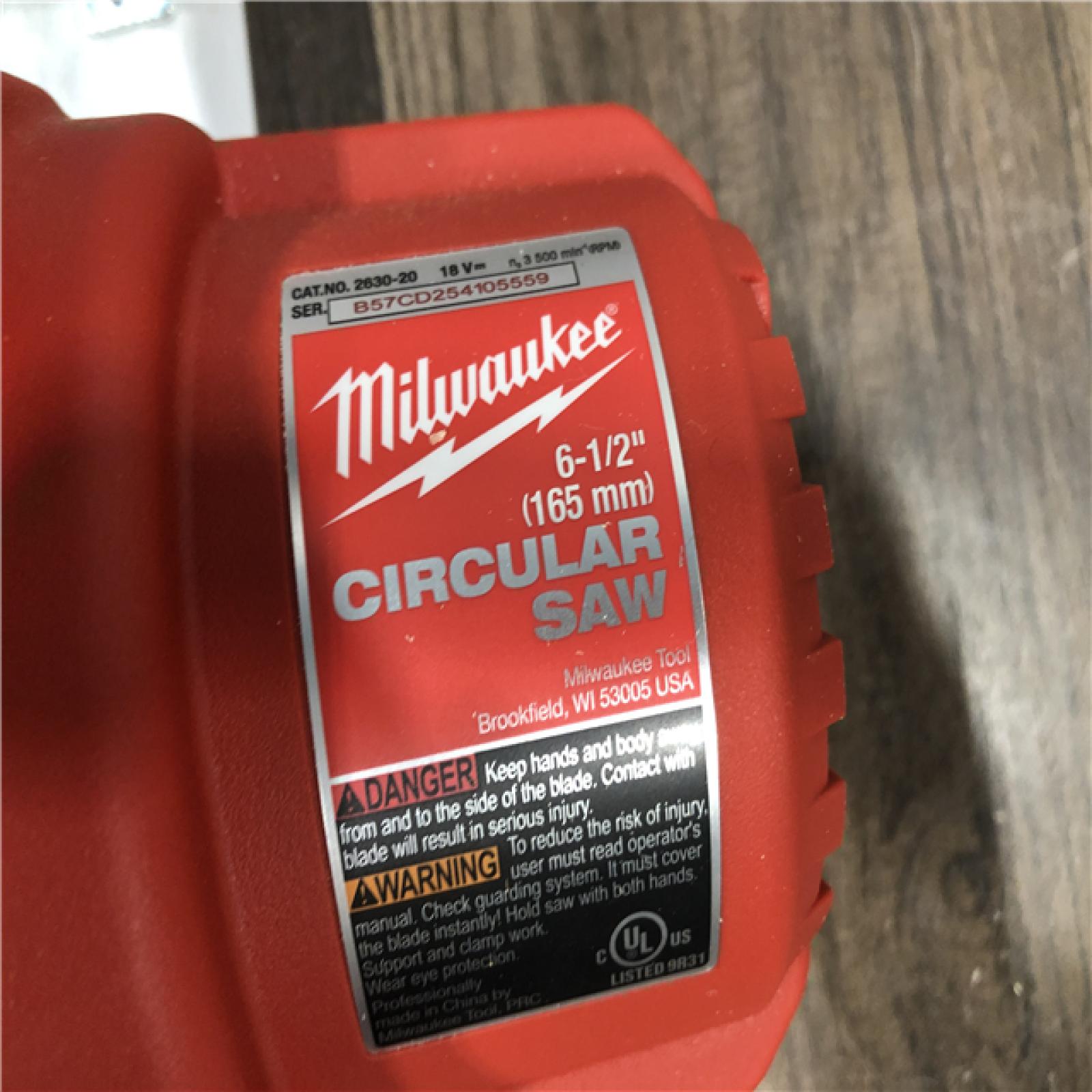 AS-IS Milwaukee 18V Lithium-Ion Cordless 6-1/2 in. Circular Saw (Tool-Only)