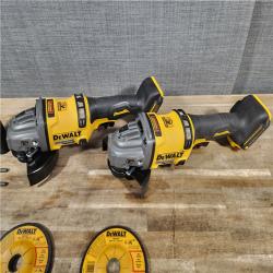 HOUSTON LOCATION - AS-IS (2) DEWALT 60V MAX Cordless Brushless 4.5 in. to 6 in. Small Angle Grinder with Kickback Brake (Tool Only)