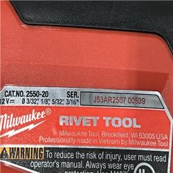 AS-IS Milwaukee 12-Volt Lithium-Ion Cordless Rivet Tool Kit