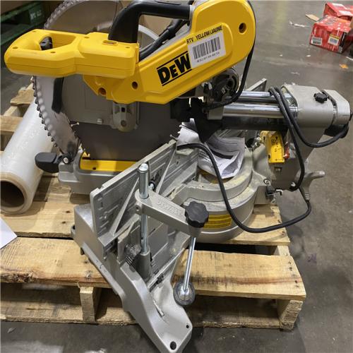 As-Is- DEWALT 15 Amp Corded 12 in. Double Bevel Sliding Compound Miter Saw
