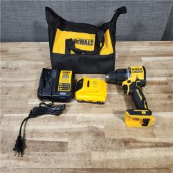HOUSTON LOCATION - AS - IS DEWALT ATOMIC 20V Cordless 1/2 in. Compact Hammer Drill Kit