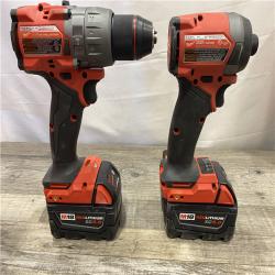 AS-IS Milwaukee FUEL 18V Lithium-Ion Brushless Cordless Hammer Drill and Impact Driver Combo Kit