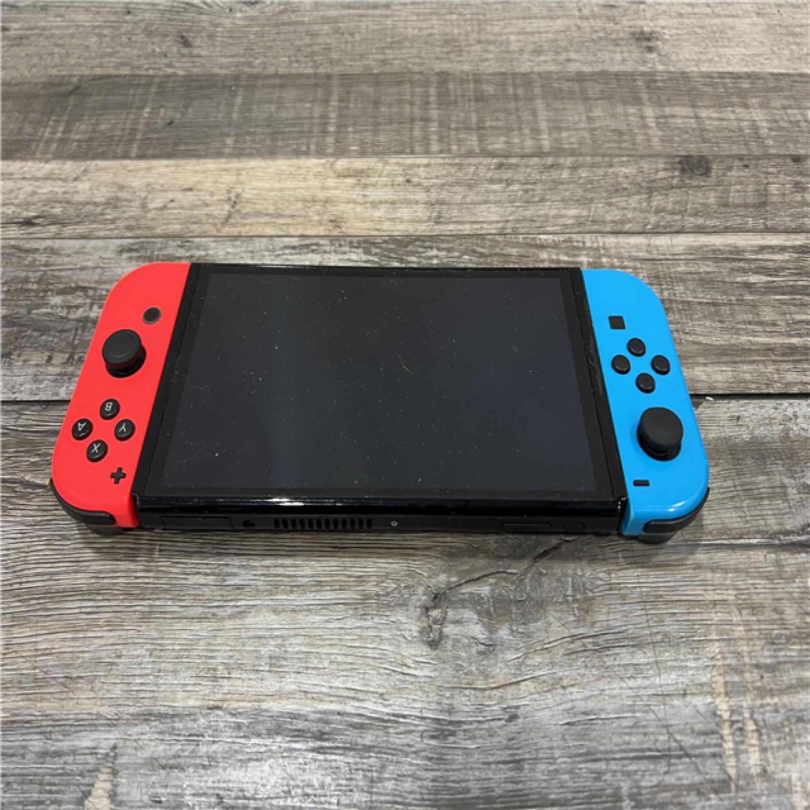 AS-IS Nintendo Switch with Neon Blue and Neon Red Joy-Con