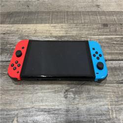 AS-IS Nintendo Switch with Neon Blue and Neon Red Joy-Con