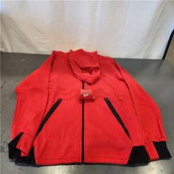 AS-IS- Men's X-Large M12 12-Volt Lithium Ion Cordless Red Heated Hooded Jacket (Jacket and Battery Holder Only)