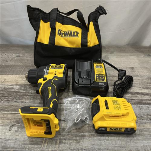 AS-IS DEWALT Atomic 20V Lithium-Ion Cordless Compact 1/2 in. Drill/Driver Kit