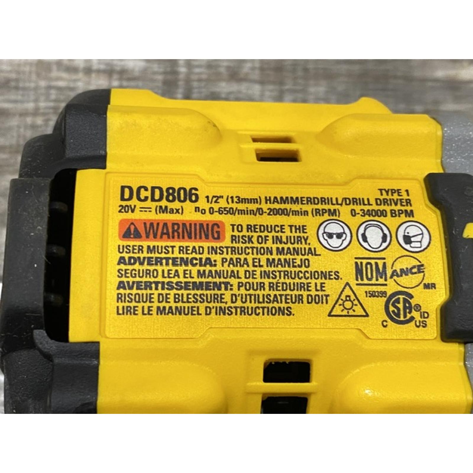 AS-IS DEWALT 20V XR Brushless Cordless 1/2 in. Hammer Drill (Tool-Only)