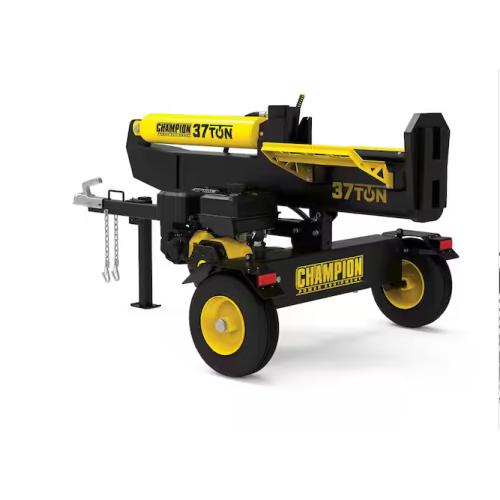 DALLAS LOCATION - Champion Power Equipment 37 Ton 338 cc Gas Powered Full Beam Log Splitter w/ Vertical/Horizontal Operation and Auto Return with Hydraulic Oil