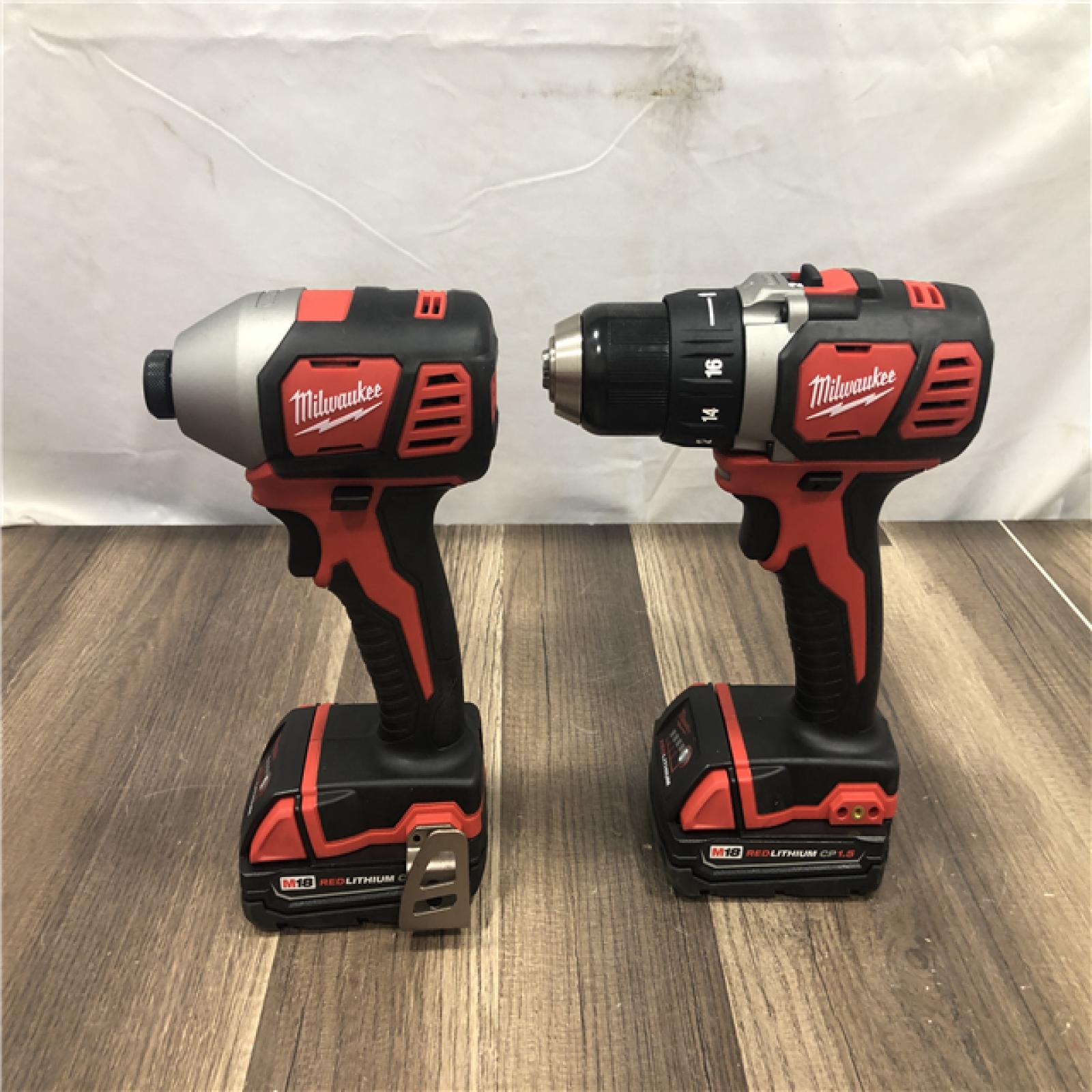 AS-IS Milwaukee 18V Lithium-Ion Cordless Drill Driver/Impact Driver Combo Kit
