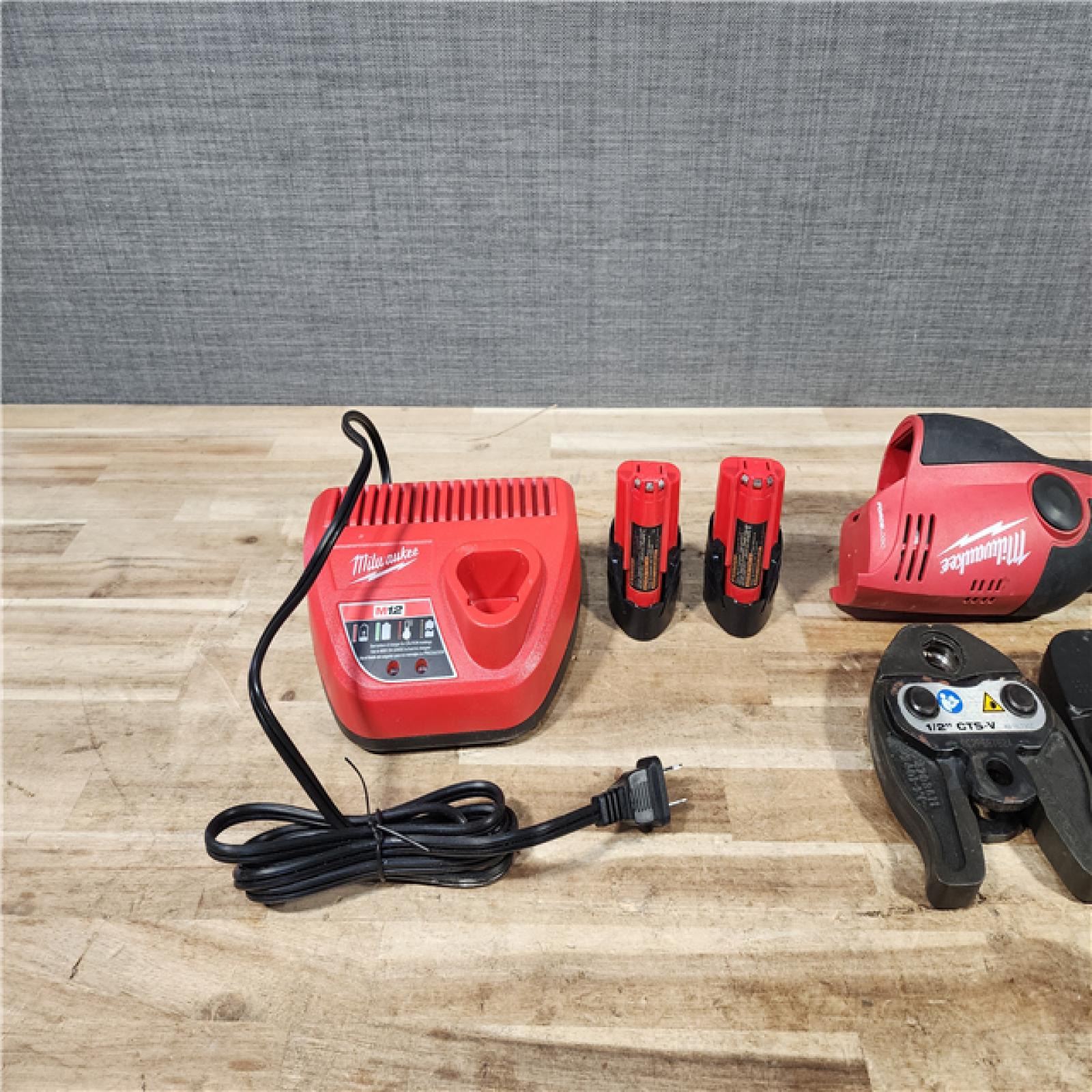 HOUSTON LOCATION - AS - IS Milwaukee 12-Volt Lithium-Ion Force Logic Cordless Press Tool Kit