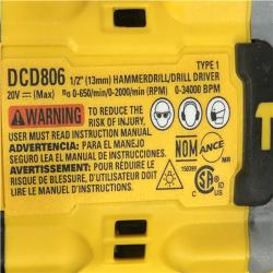 AS-IS DEWALT 20V XR Brushless Cordless 1/2 in. Hammer Drill (Tool-Only)