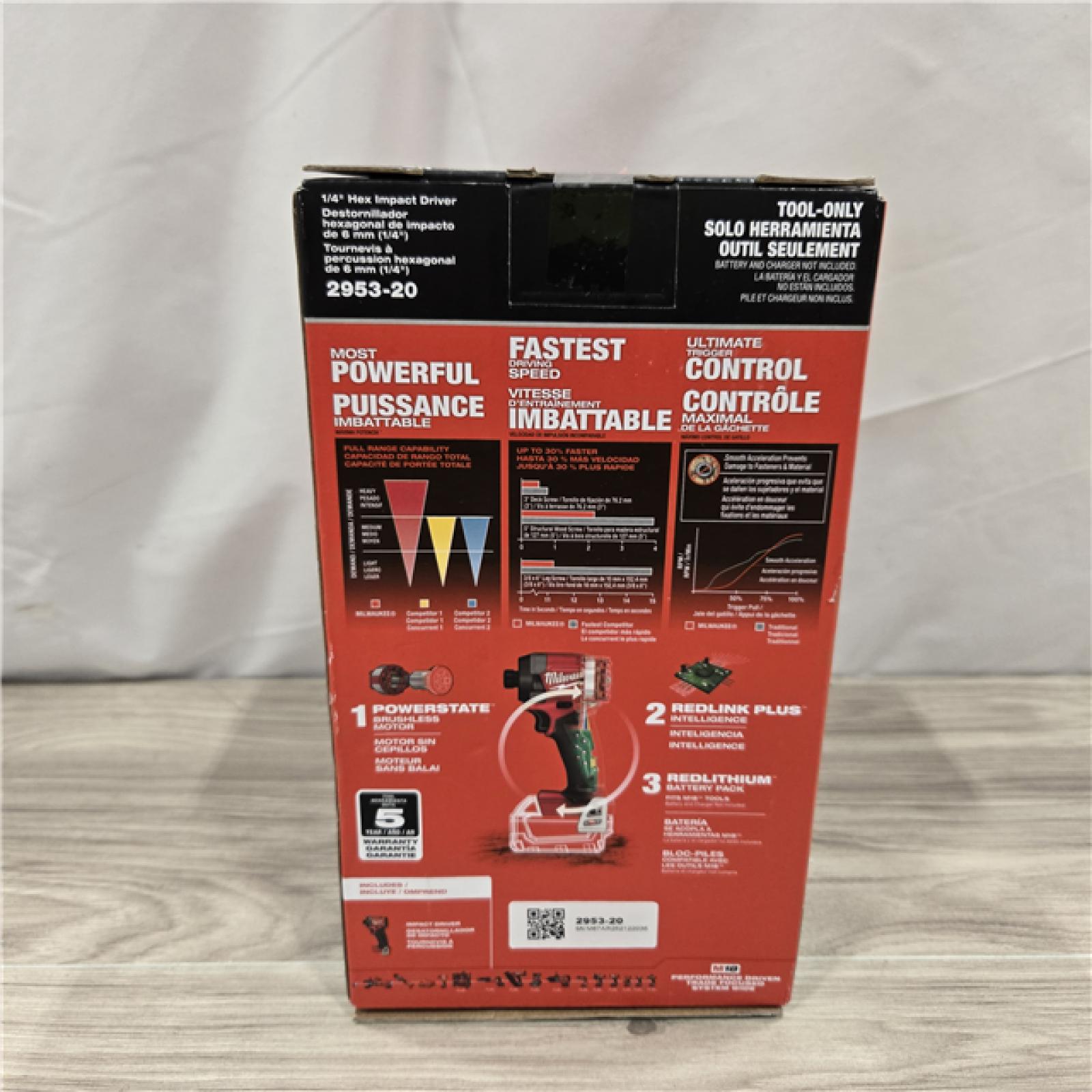 NEW! - Milwaukee 2953-20 18V Cordless 1/4 Hex Impact Driver (Tool-Only)
