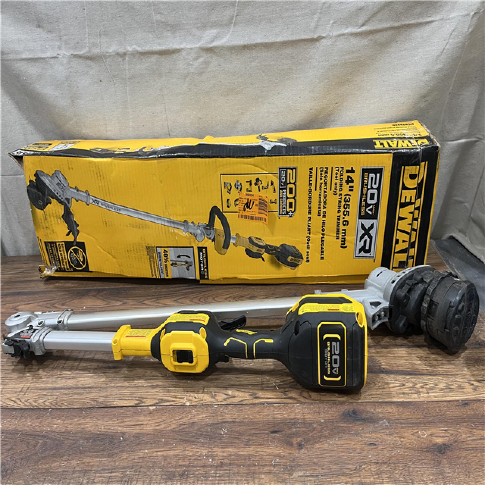 AS-IS DEWALT 20V MAX 14 in. Brushless Cordless Battery Powered Foldable String Trimmer (Tool Only)