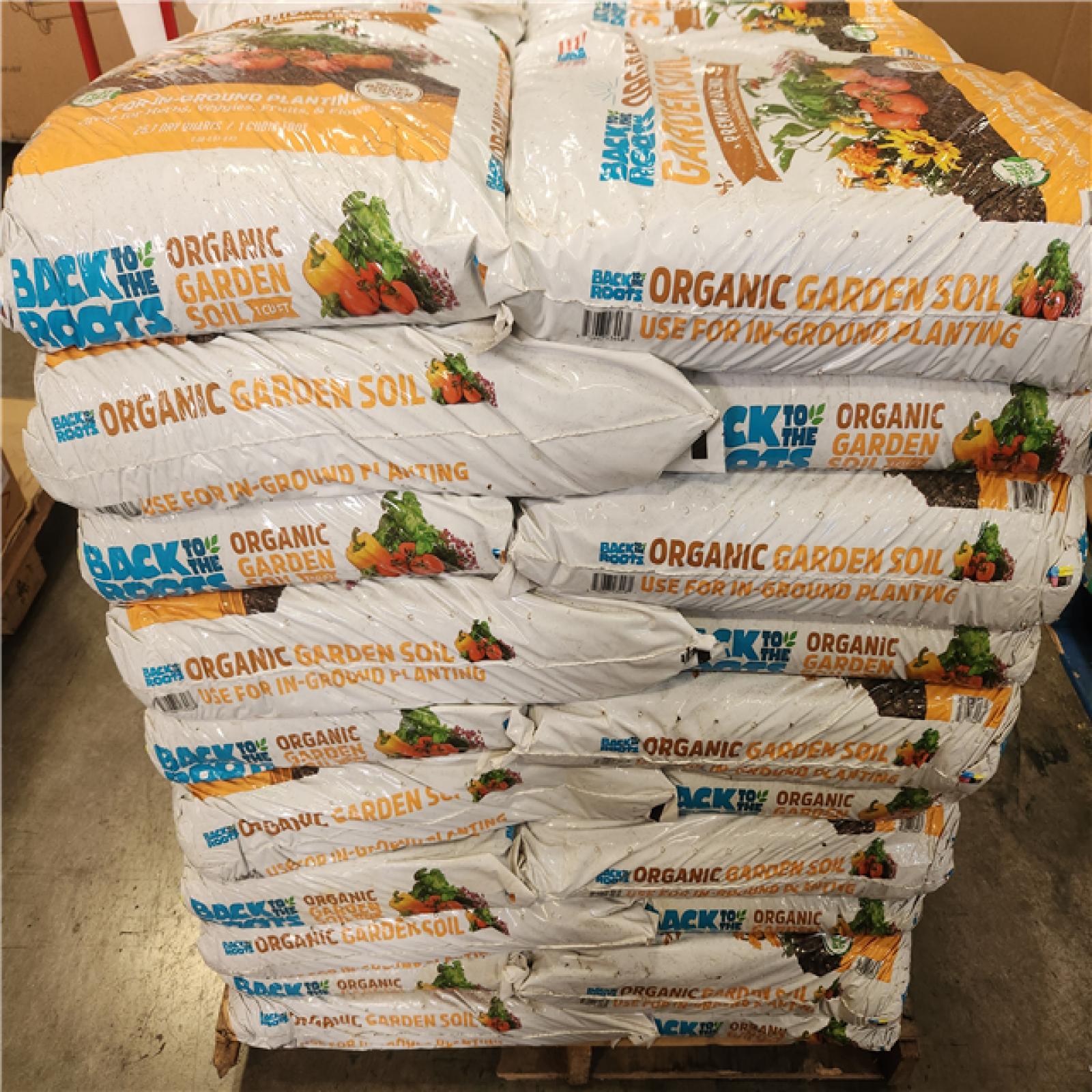 Phoenix NEW Back to the Roots Organic Bulk Garden Soil Pallet (60 1 cu. ft. Bags) Peat-Free  Blended with Organic Fertilizer (50-Bags)