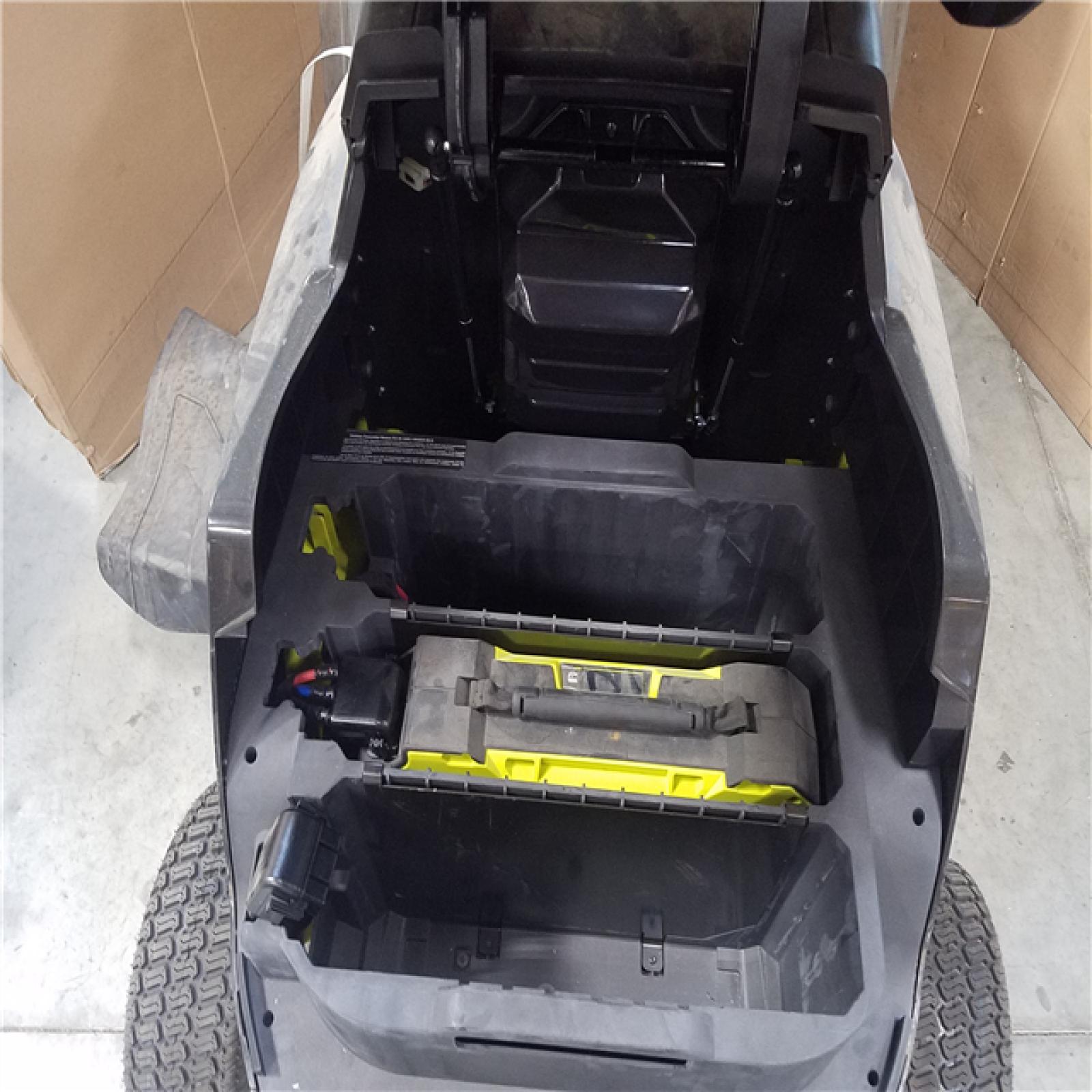 CALIFORNIA AS-IS RYOBI 80V 46BATTERY LAWN TRACTOR