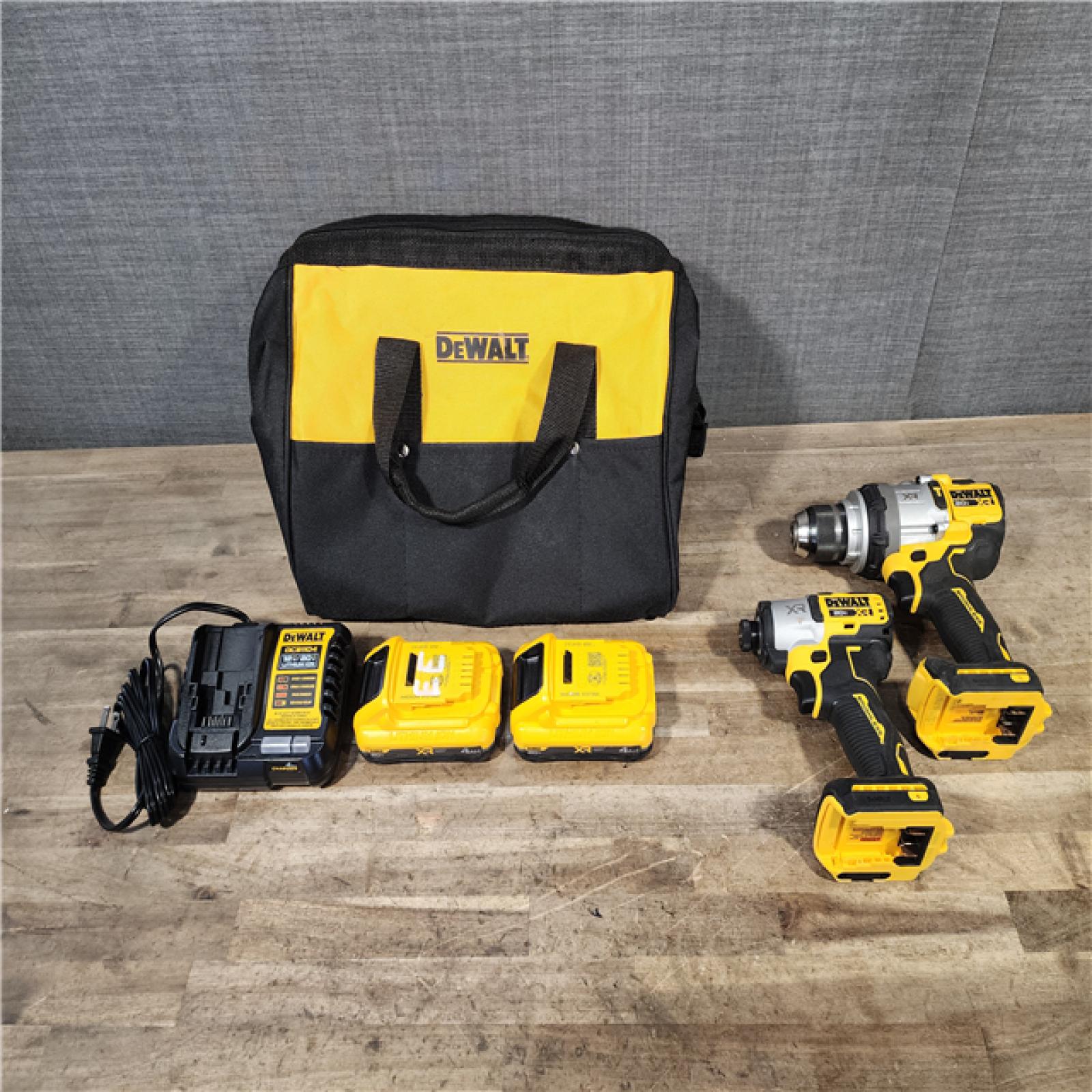 HOUSTON LOCATION - AS-IS DEWALT 2 TOOL COMBO KIT W/ (2) BATTERY & CHARGER