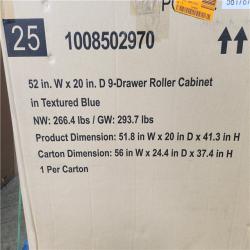 Phoenix NEW Husky Heavy-Duty 52 in. W 15-Drawer Matte Blue Steel Rolling Tool Chest Combo