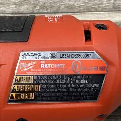 AS-IS Milwaukee 12V Lithium-Ion Cordless Screwdriver  3/8 in. High Speed Ratchet  Light Combo Kit