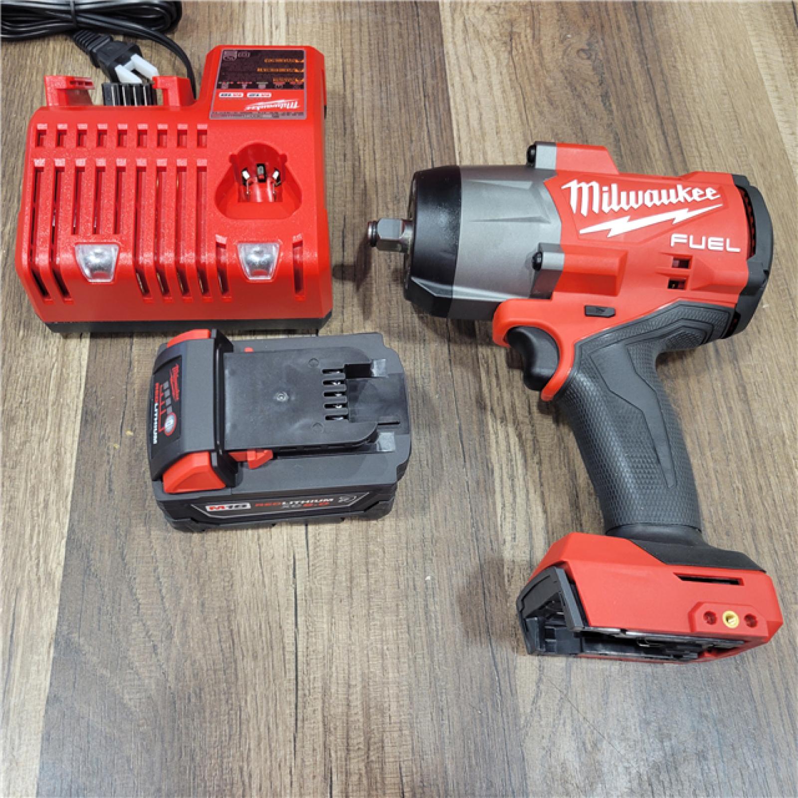 AS-IS Milwaukee M18 1/2 in. Cordless Brushless High Torque Impact Wrench Kit (Battery & Charger)
