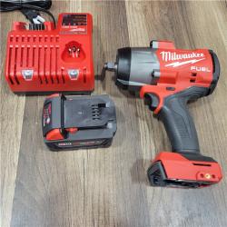 AS-IS Milwaukee M18 1/2 in. Cordless Brushless High Torque Impact Wrench Kit (Battery & Charger)