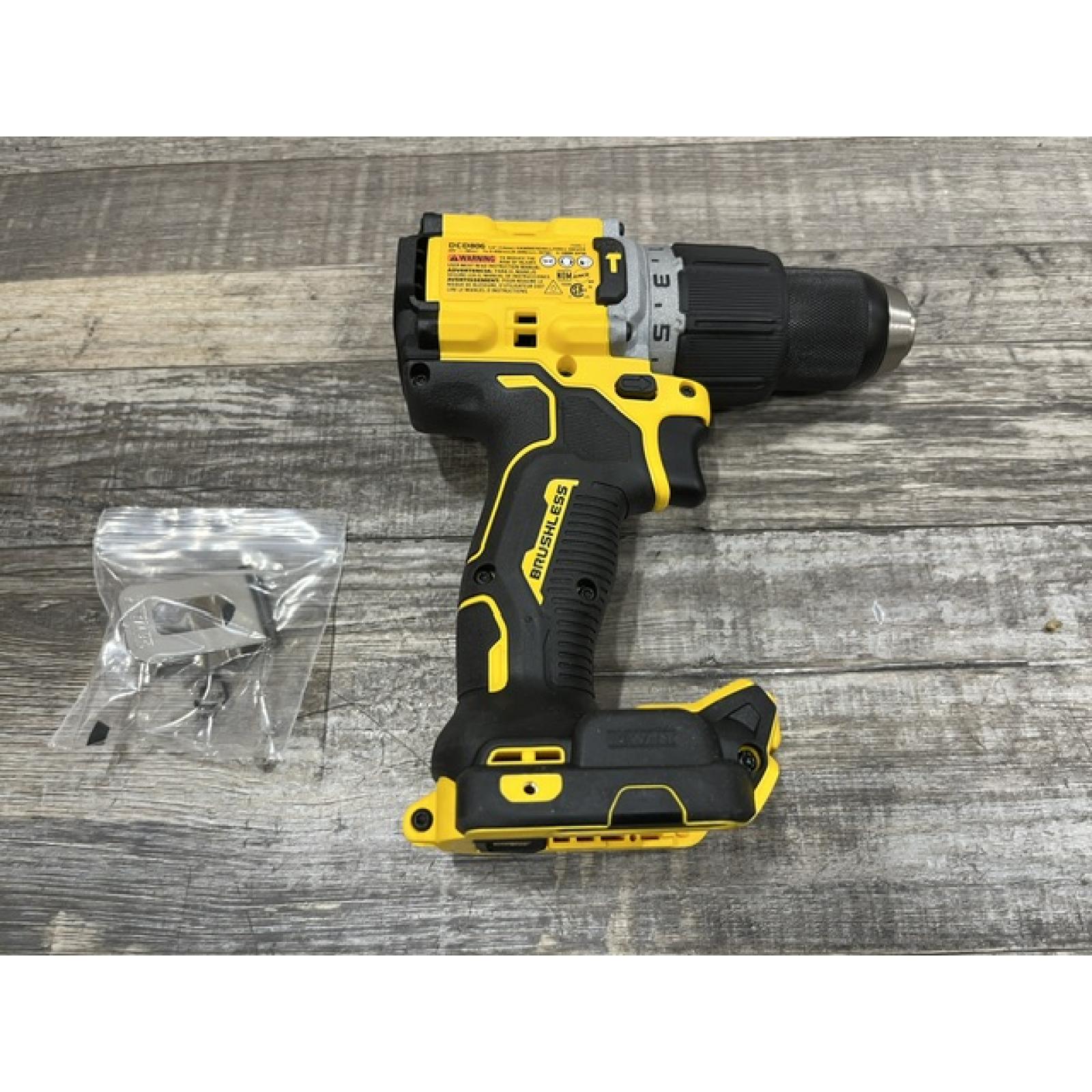 AS-IS DEWALT 20V XR Brushless Cordless 1/2 in. Hammer Drill (Tool-Only)