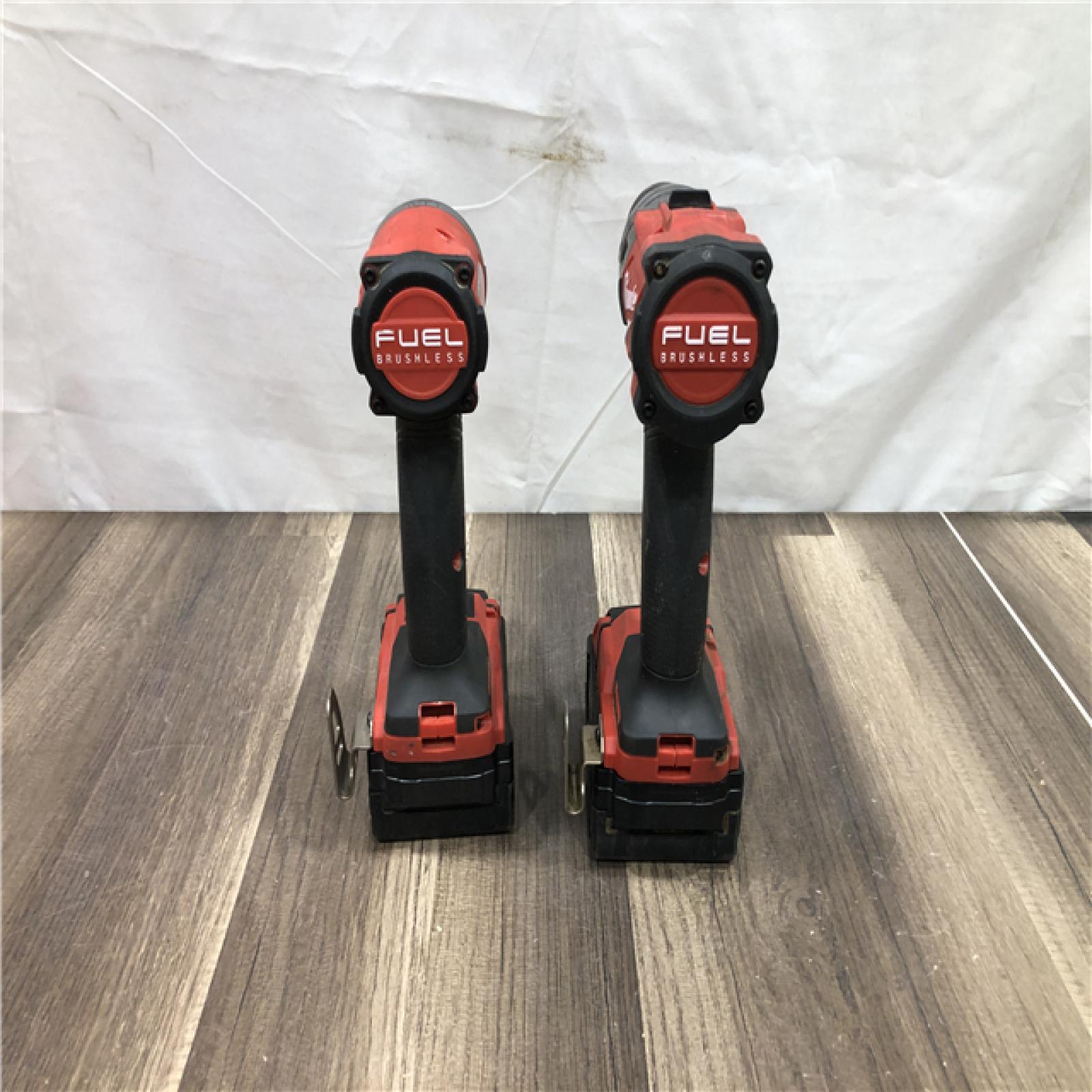 AS-IS Milwaukee FUEL 18V Lithium-Ion Brushless Cordless Hammer Drill and Impact Driver Combo Kit