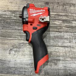 AS-IS Milwaukee FUEL 12V Li-Ion Brushless Cordless Stubby 3/8 in. Impact Wrench Kit