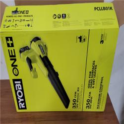 California NEW Ryobi One+ 18V 350 CFM Blower Kit  Includes (1) Battery & Charger